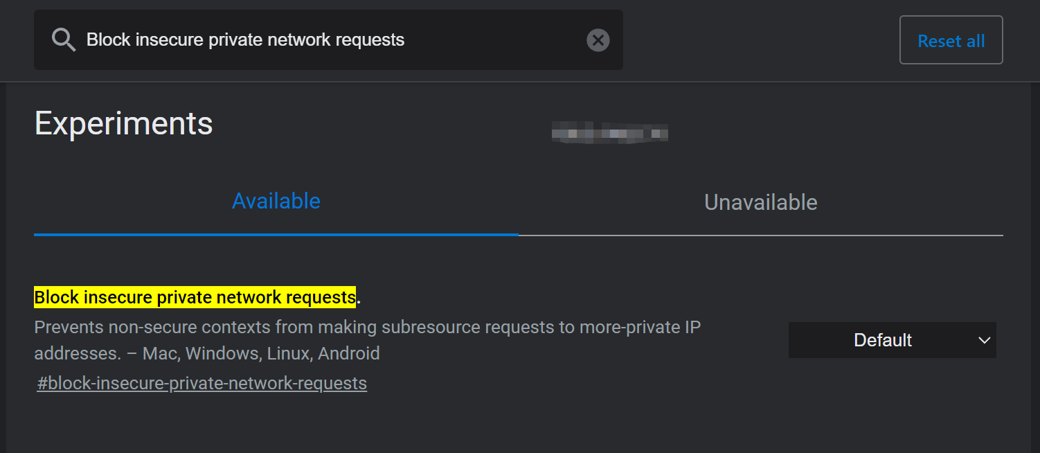 Block insecure private network requests 